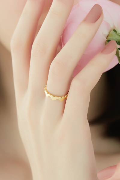 [2色]日常排列愛心戒指