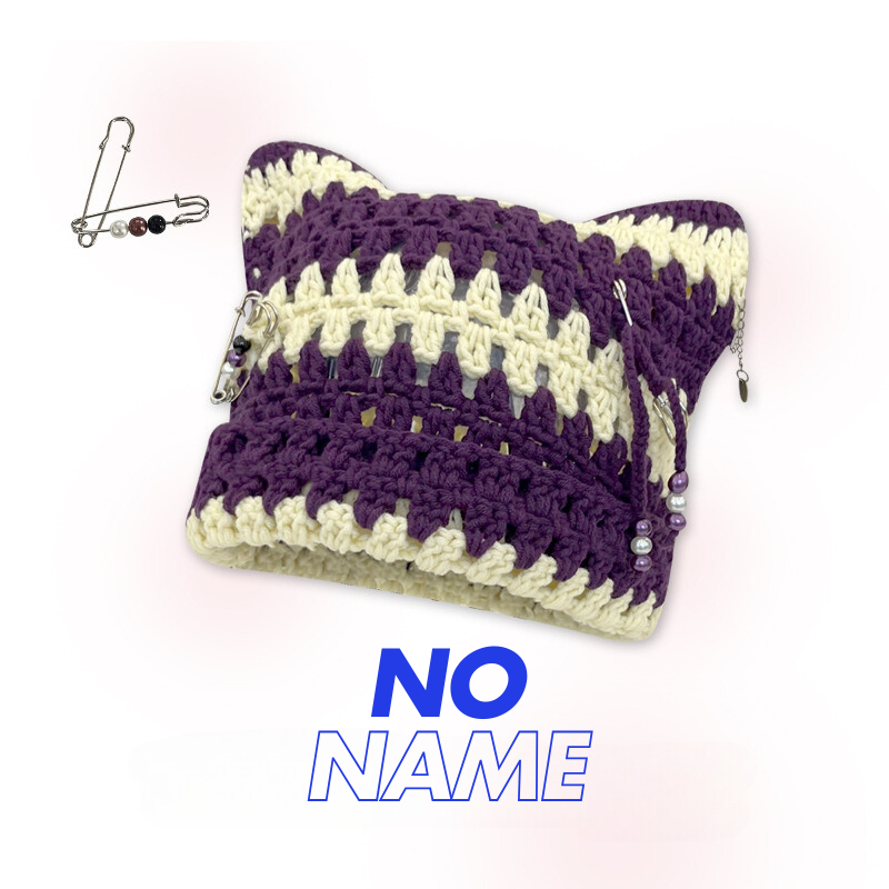 別針惡魔針織帽