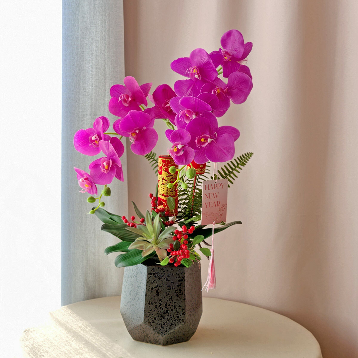 【官網限定款】T16｜仿真蘭花盆栽｜新年盆花/春節佈置