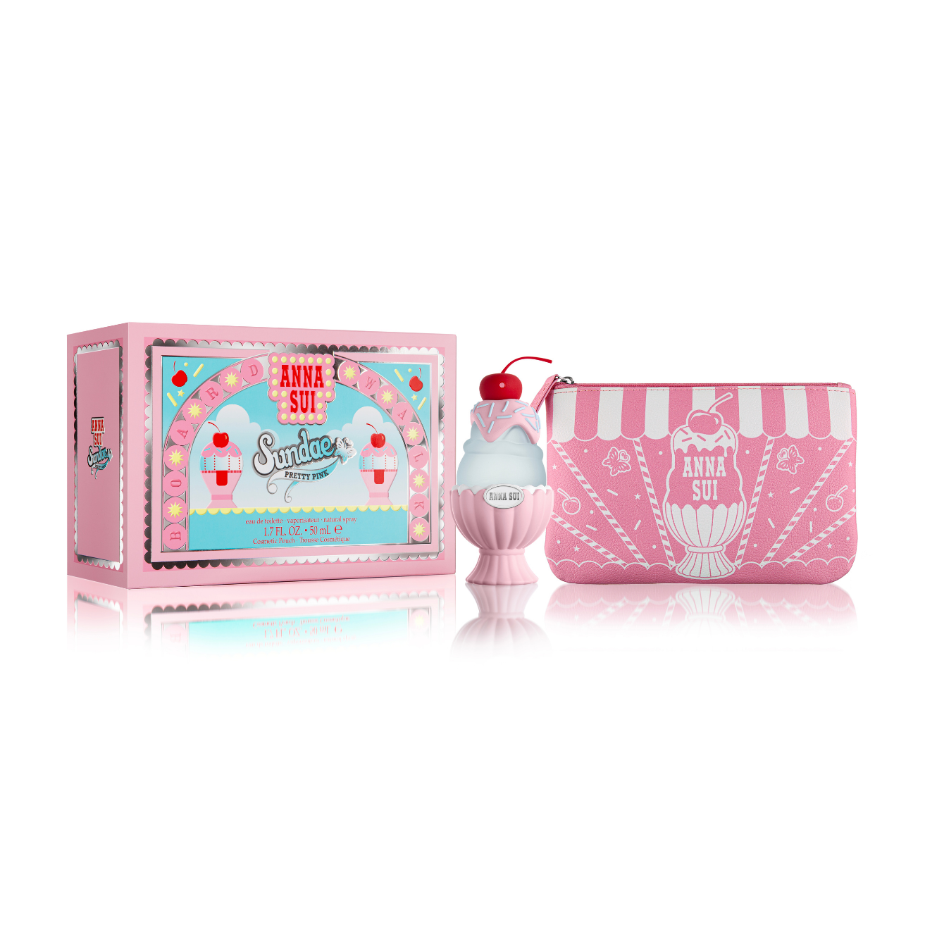 Anna Sui ANNA SUI SUNDAE Pretty Pink 化妝袋組合