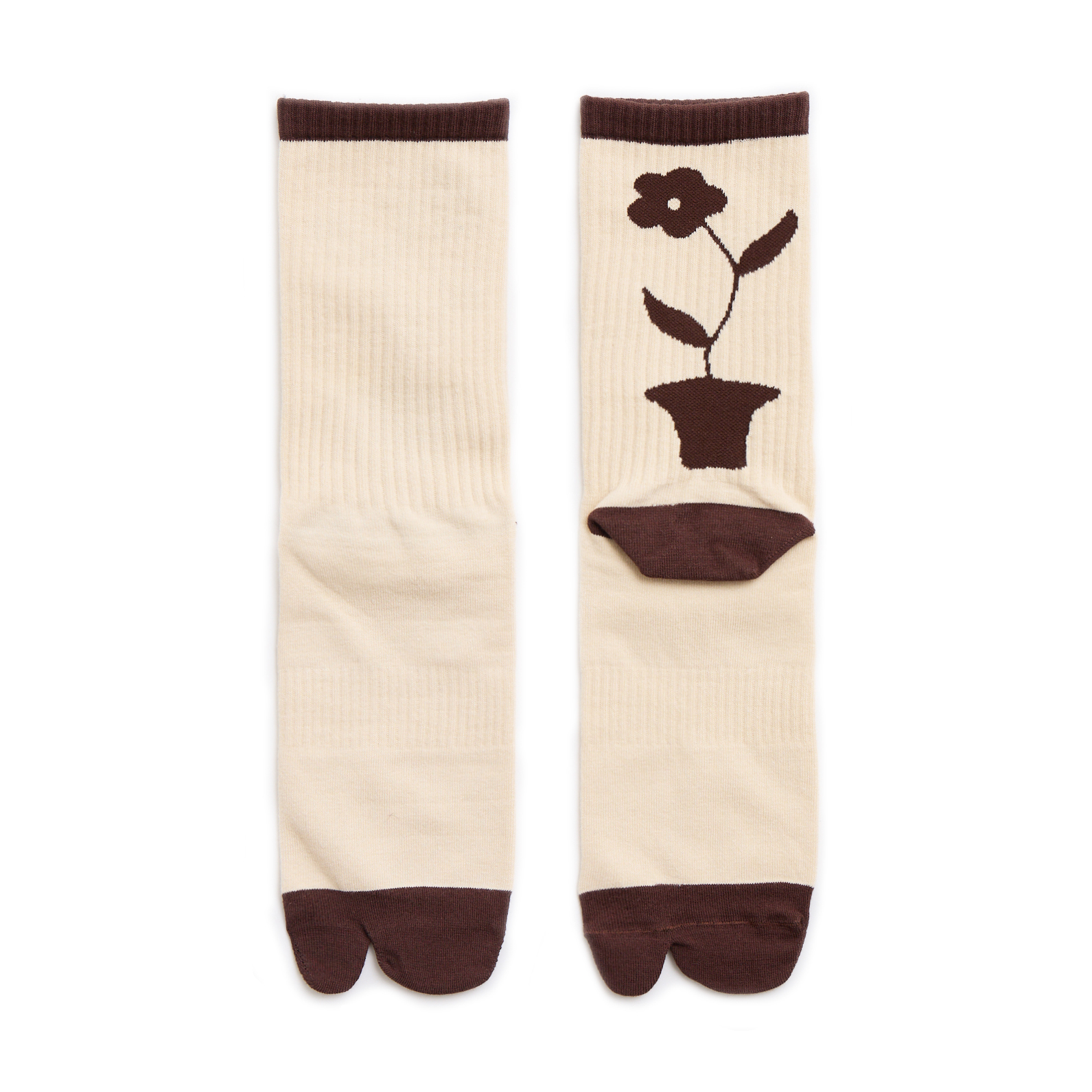 Hai'an Road Flower Split-toe Socks