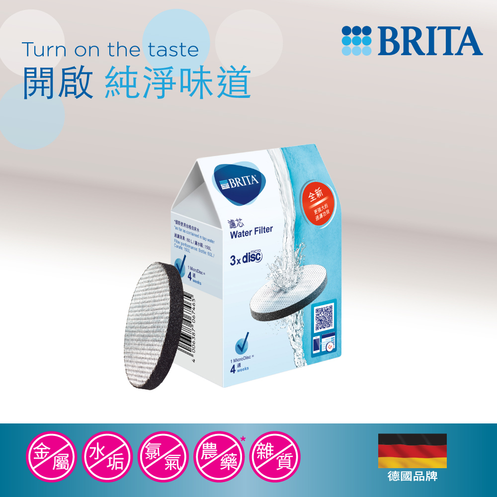 德國品牌BRITA 3件裝 Micro Disc 濾芯片 -1039632