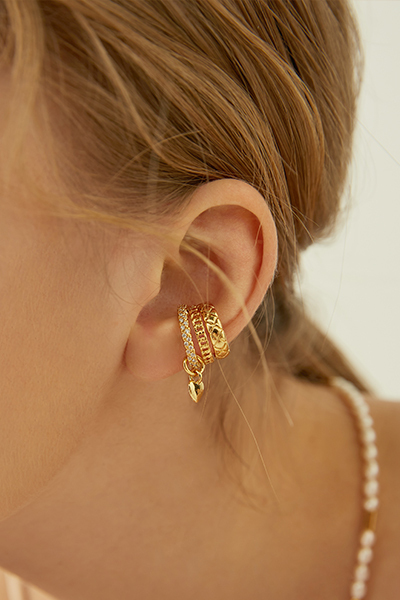 歐美心型設計耳骨夾(單支)