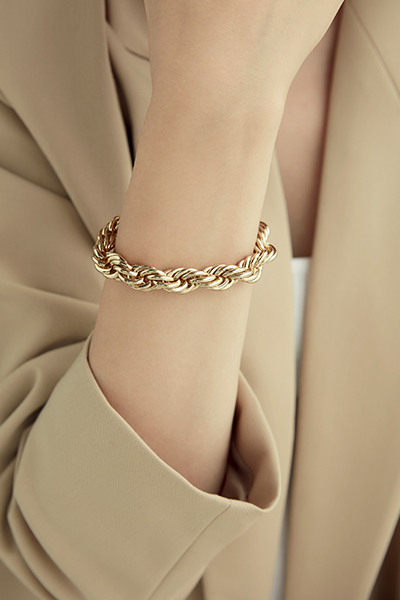 歐美麻花纏繞手鍊