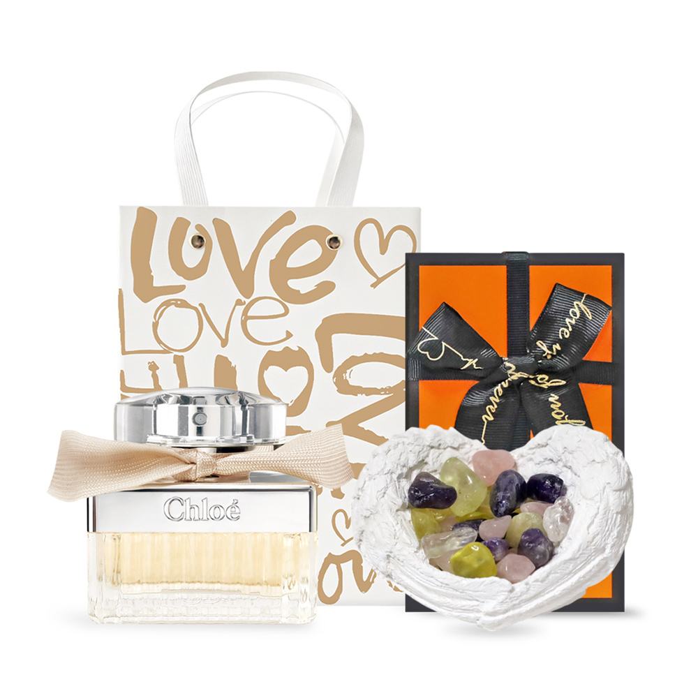 Chloe' 情人節天使之翼香水祝福禮盒組(30ml+晶石擴香石+精美禮袋)-多款