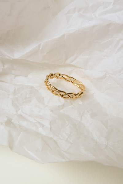 編織感鏤空造型戒指