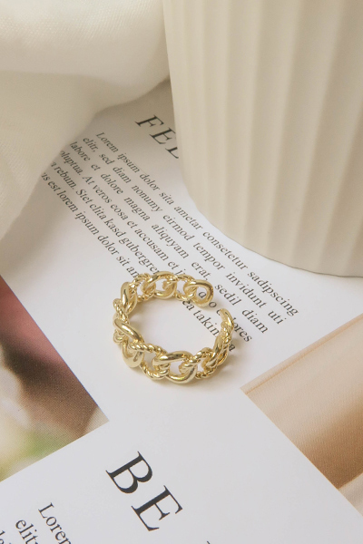 麻花圈圈可調式戒指