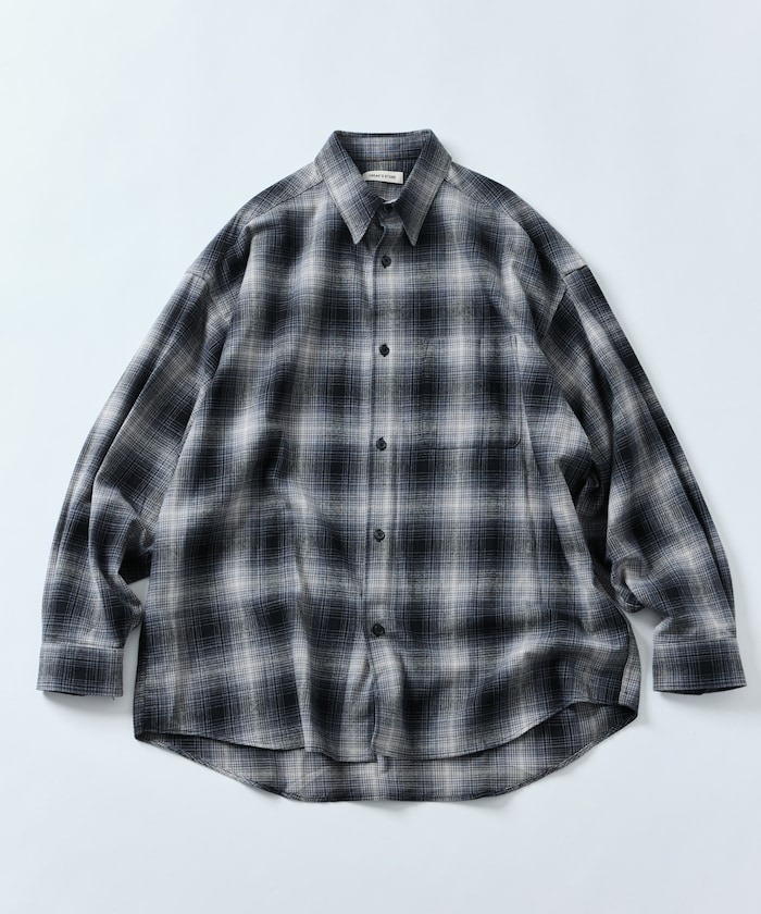 2024AW FREAK'S STORE 日本限定 Relax Fit 常規領 寬鬆 格紋 法蘭絨襯衫 現貨 1201248900268