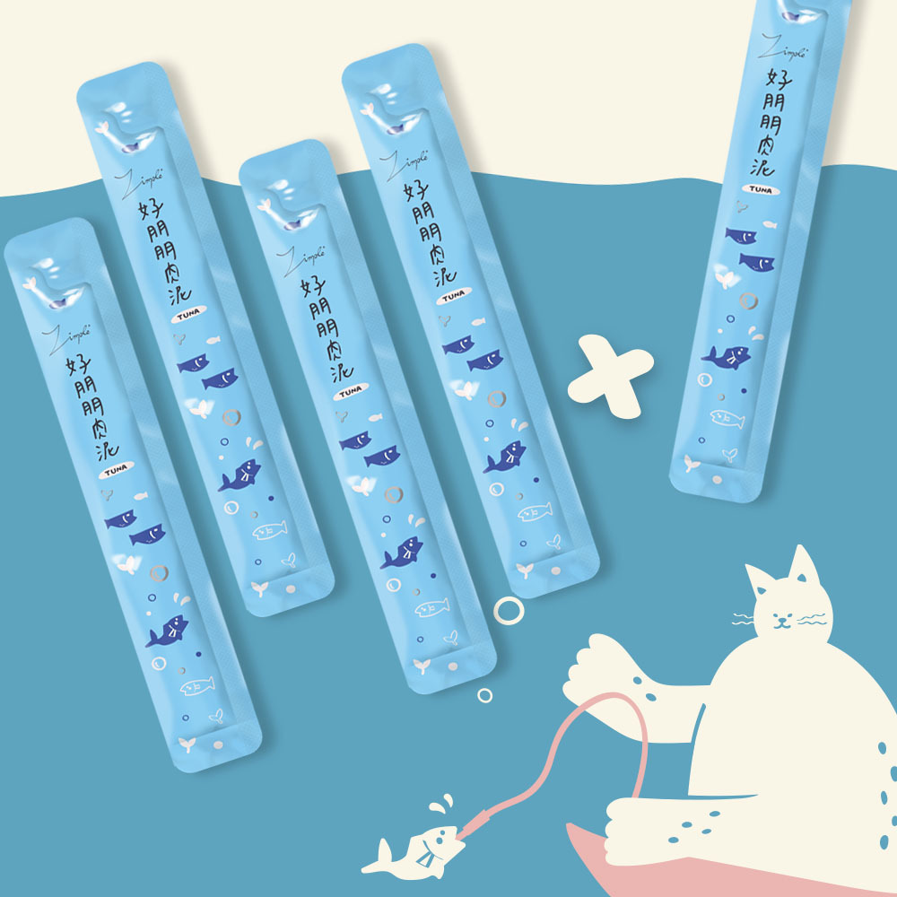 Zimple｜好朋朋貓咪肉泥 15g*5入 (貓肉泥 貓零食)