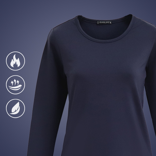 【圓領】遠紅外線蓄光發熱衣2.0 - 深藍
