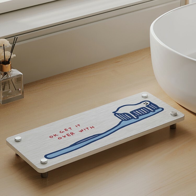 《5480》ins牙刷圖案洗手台吸水墊