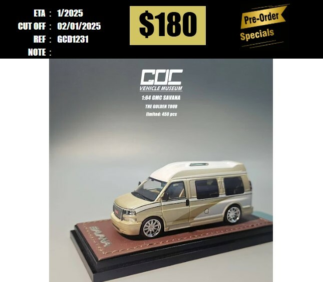 PO-$180 * GCD * 1:64 GMC SAVANA CHAMPAGNE [OD31/12]