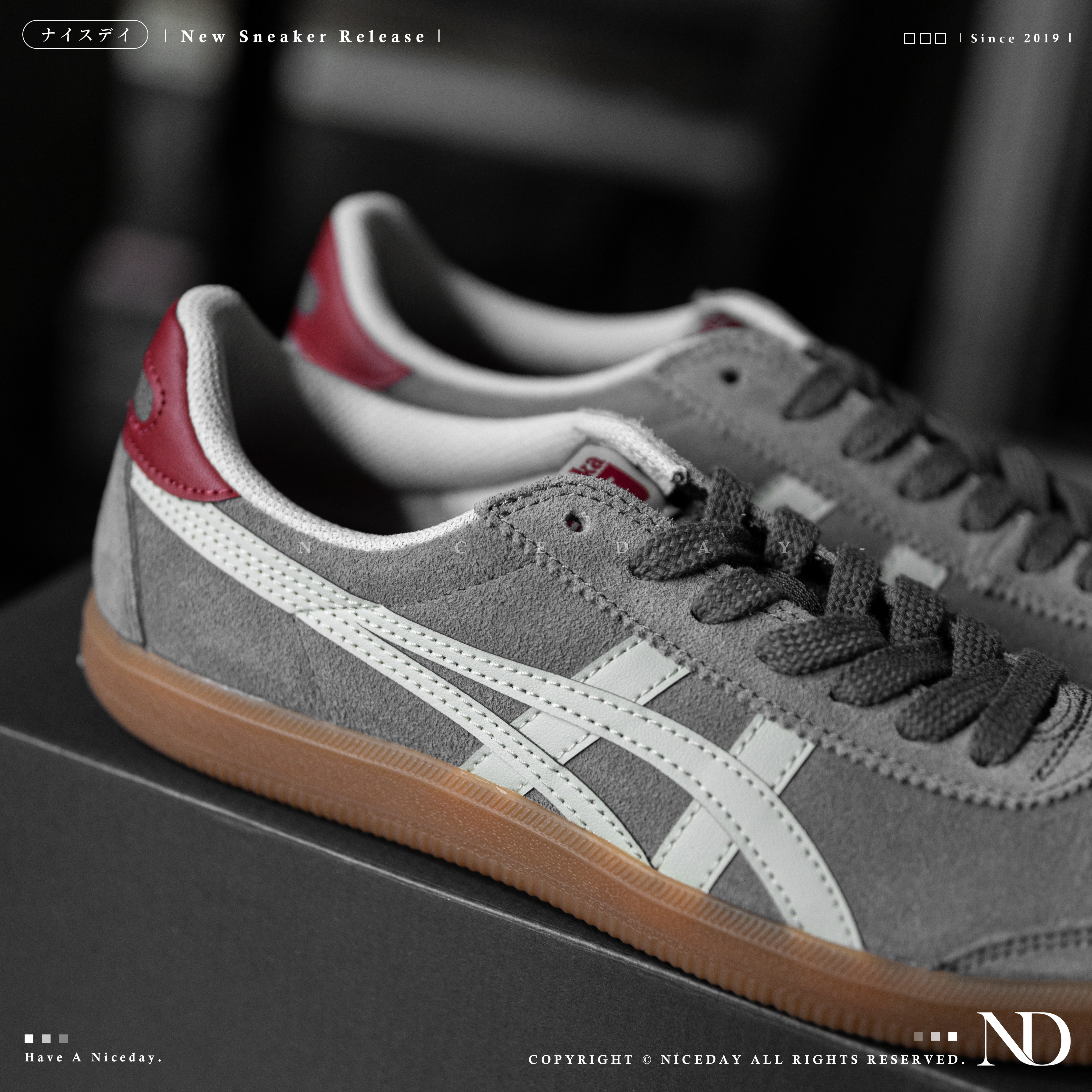 NICEDAY 代購Onitsuka Tiger Tokuten 鬼塚虎灰白德訓鞋男女尺寸1183C