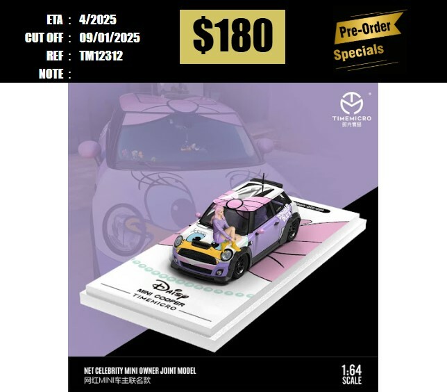 PO-$180 * TIME MICRO * 1:64 MINI COOPER DAISY W/FIGURE [OD31/12]