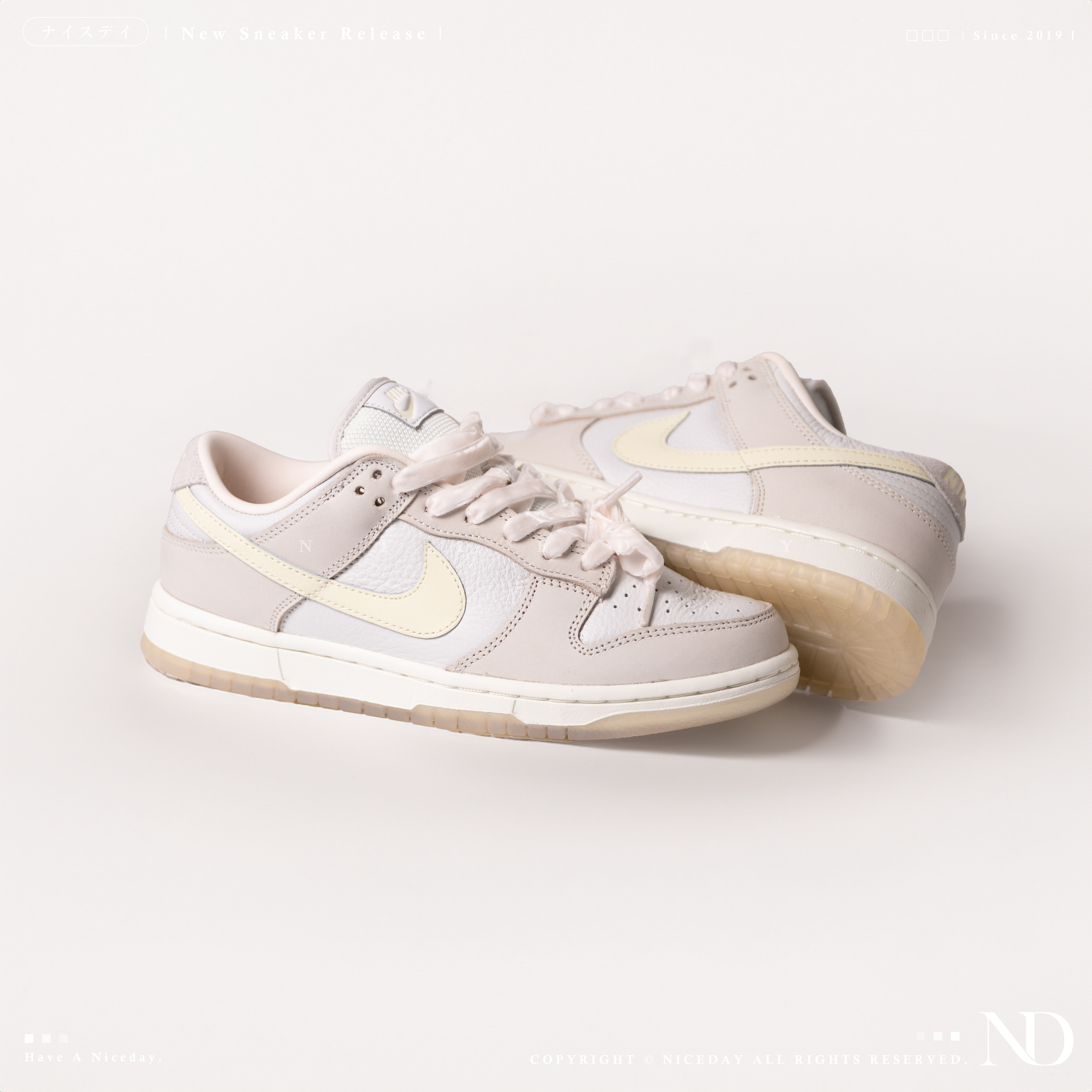 NICEDAY 現貨 Nike Dunk Low 玫瑰金 蝴蝶結 女款 FB7910-601