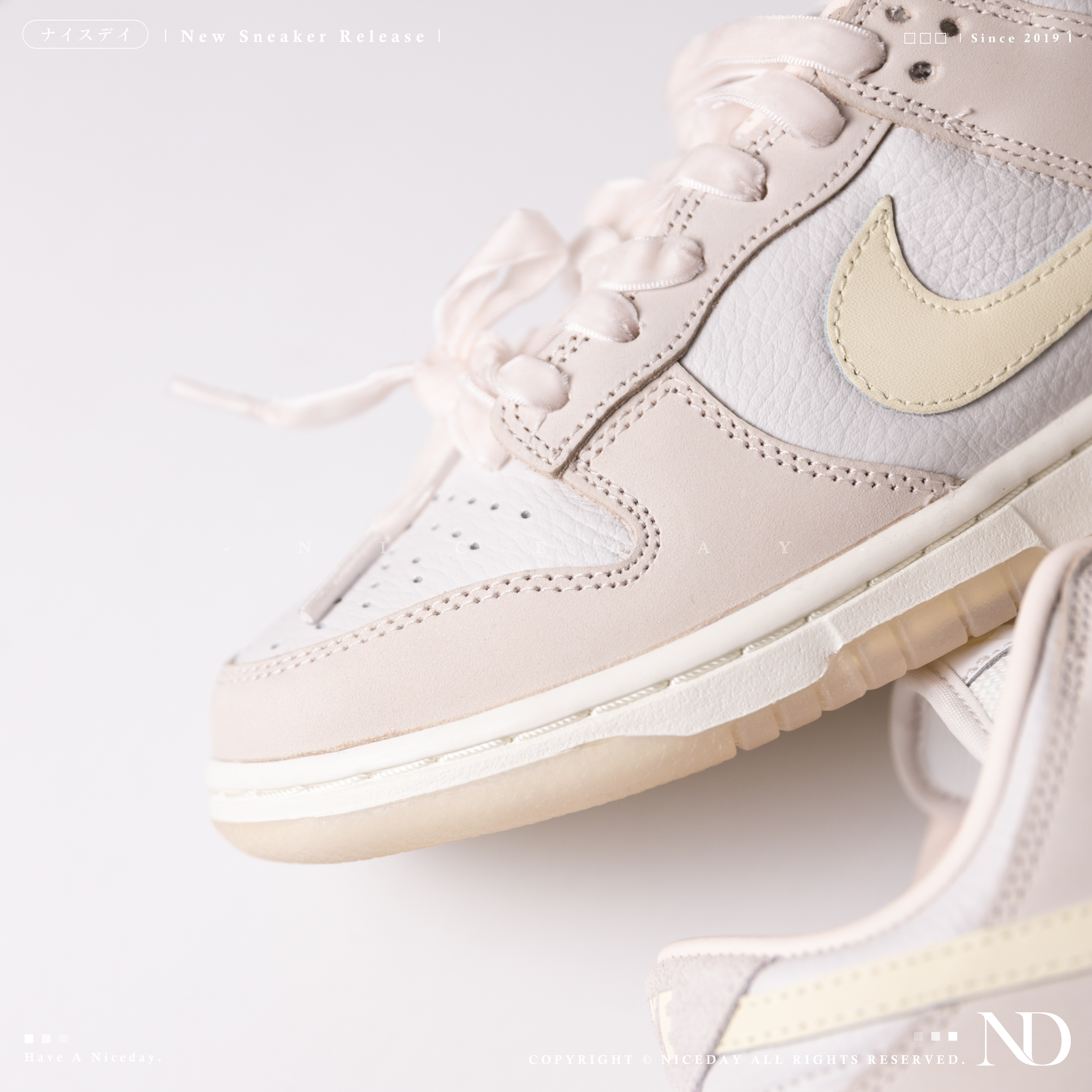 NICEDAY 現貨 Nike Dunk Low 玫瑰金 蝴蝶結 女款 FB7910-601