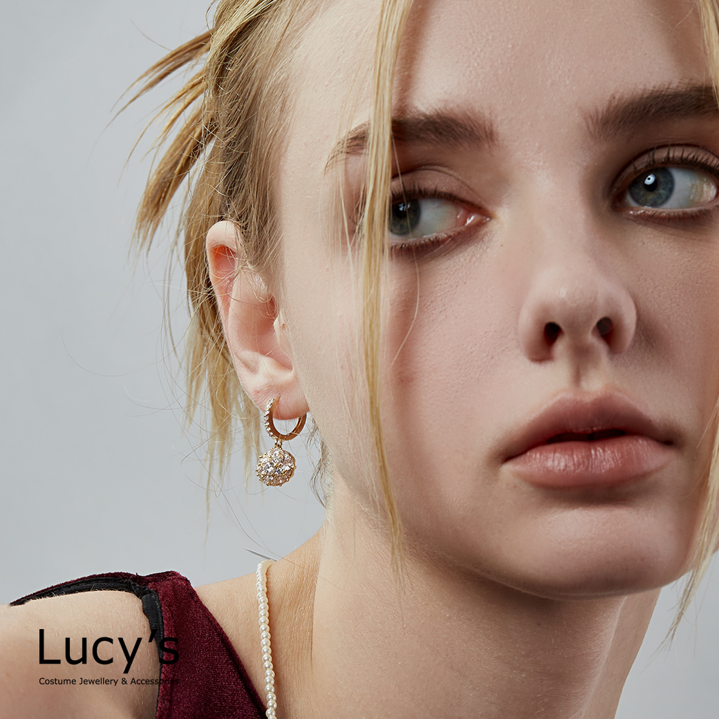 星鑽浮球 易扣耳環 (三色) (121438/121439/121440)