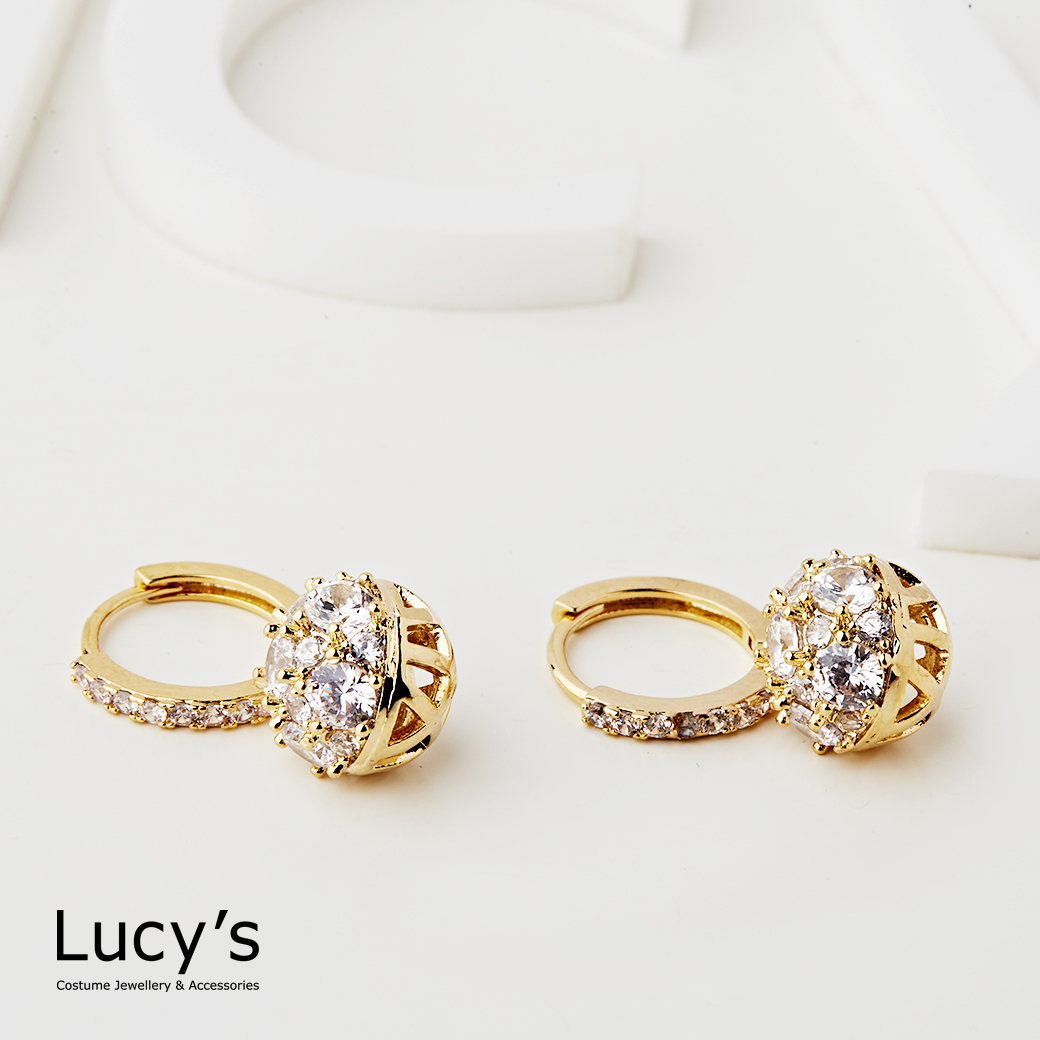 星鑽浮球 易扣耳環 (三色) (121438/121439/121440)