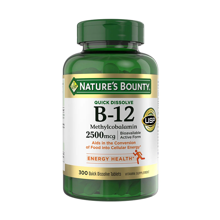 Nature's Bounty Vitamin B-12 2500 mcg, 300 Quick Dissolve Tablets