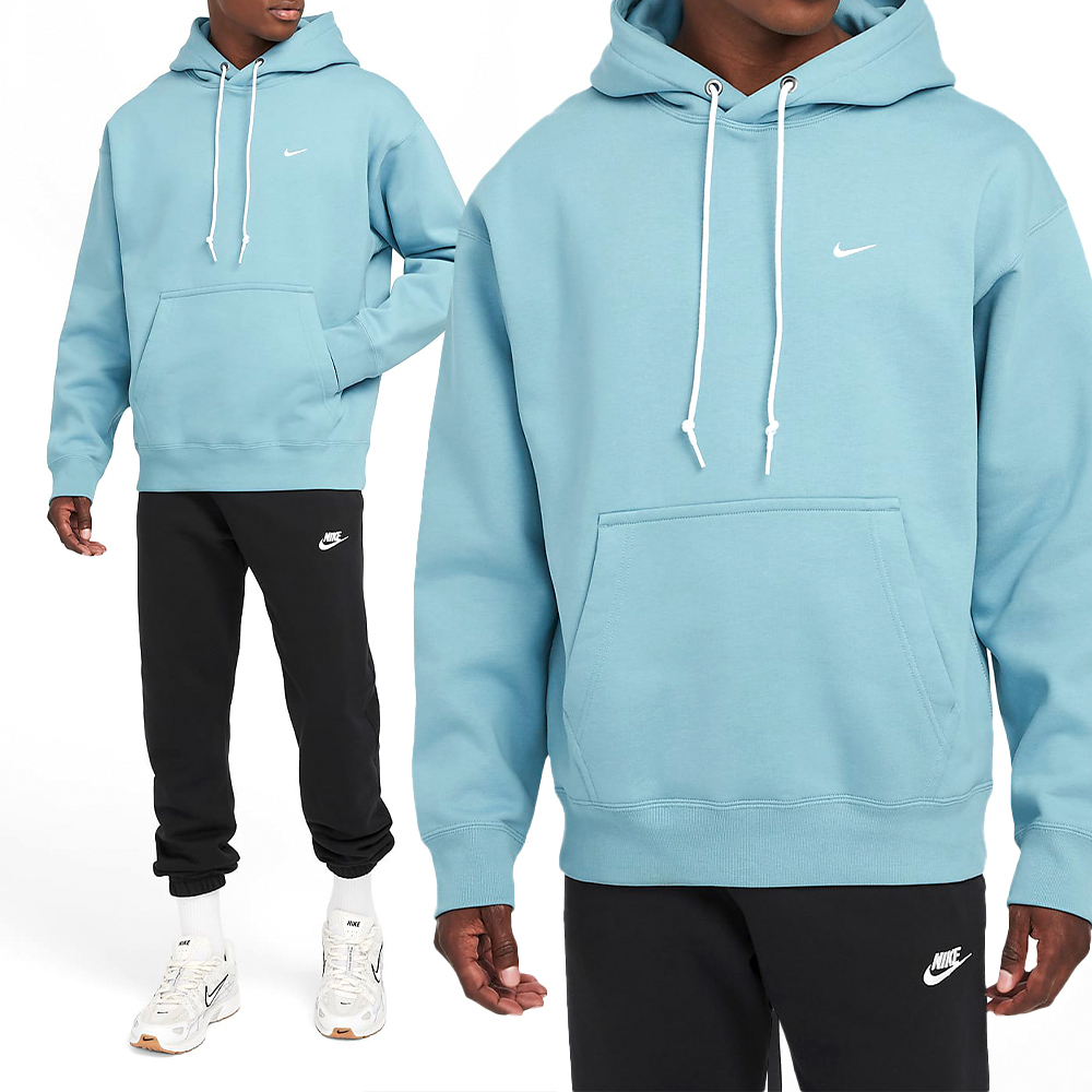 Nike Solo SWSH FLC PO Hoodie 男款 藍色 落肩 寬鬆 抽繩 連帽 長袖 DX1355-464