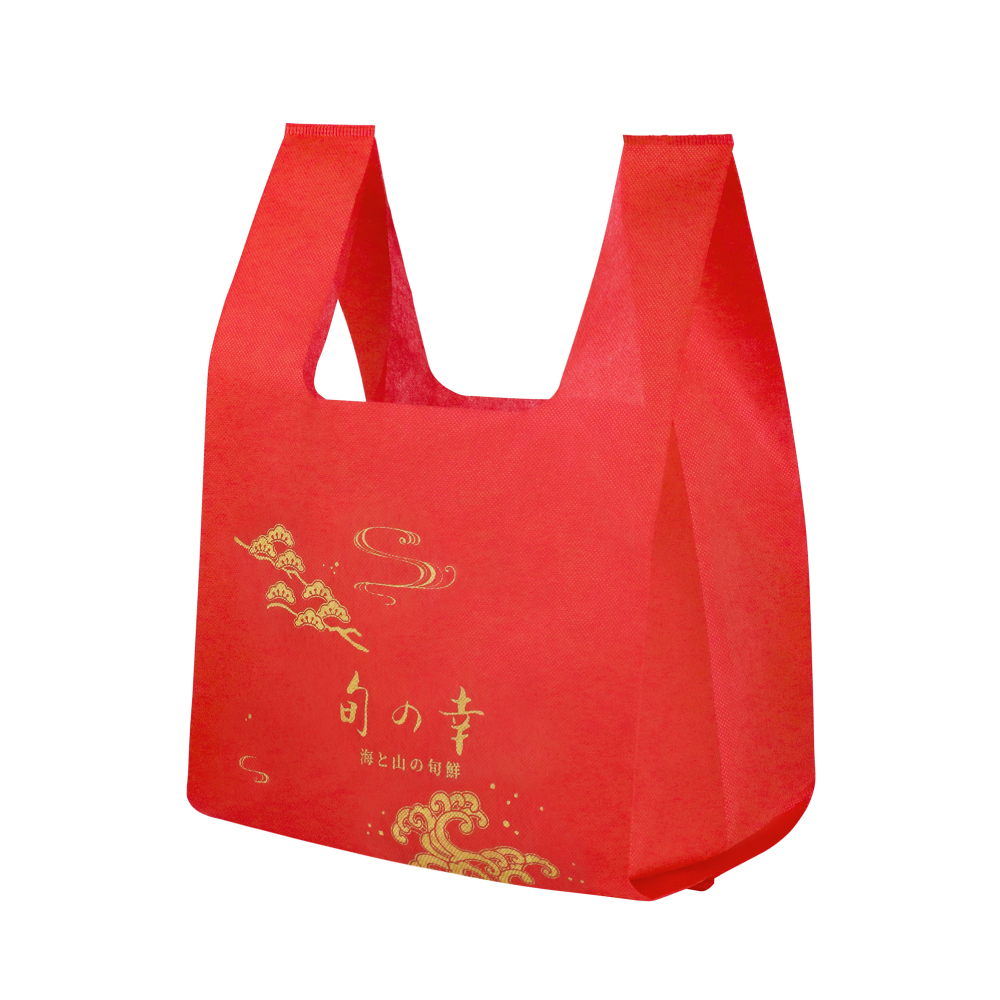 旬之幸系列 不織布 金墨日式 背心袋 DJ02-10 手提袋 【陶杯杯】