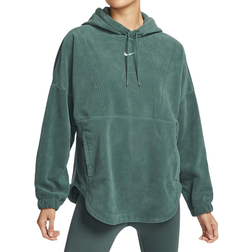 Nike One TF Po Hoodie Polar 女款 綠色 運動 帽T 連帽 上衣 長袖 FV8077-338
