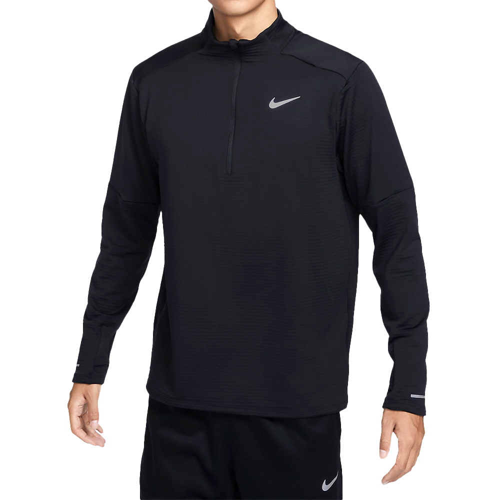 Nike RPL Element HZ 男款 黑色 運動 跑步 訓練 立領 半開襟 指套 長袖 FZ1150-010