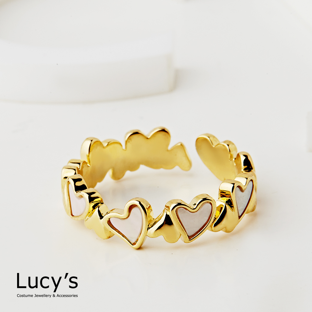 愛心泡泡 開口戒 (121747)