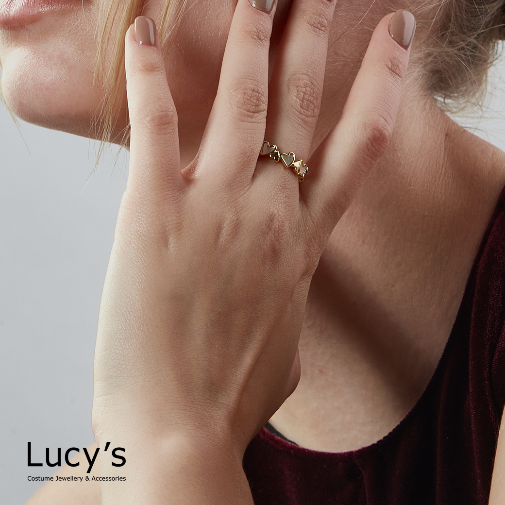 愛心泡泡 開口戒 (121747)