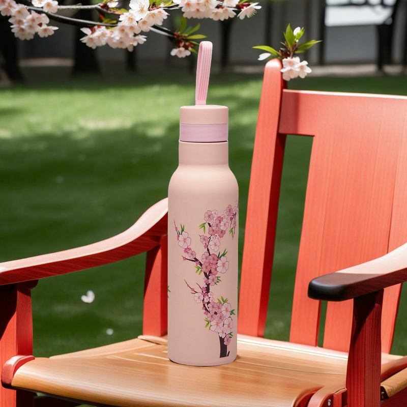 【限量福利品】粉桃 不鏽鋼輕量保溫瓶500ml