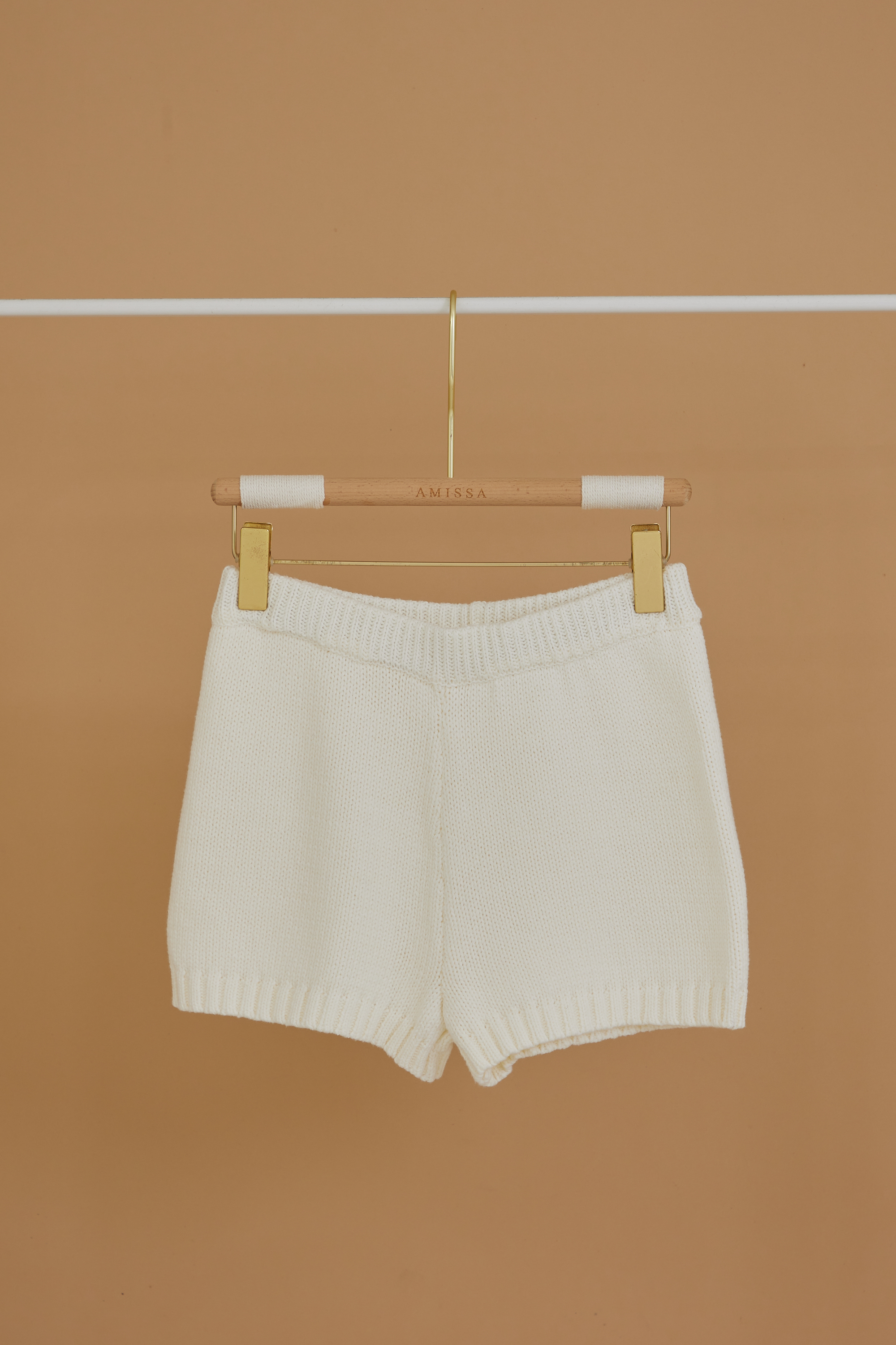 百搭針織短褲_AMISSA（白）