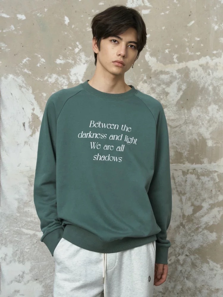 ENshadower隱蔽者 標語字母印花純色衛衣