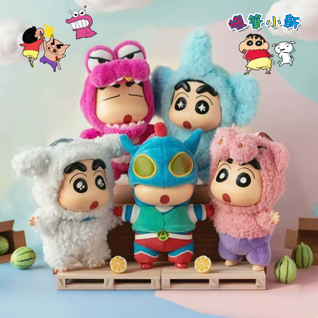 ［正版授權🖍️］ TOPTOY 蠟筆小新 換裝派對 搪膠 毛絨 盲盒 公仔 吊飾 共4款+1款隱藏版