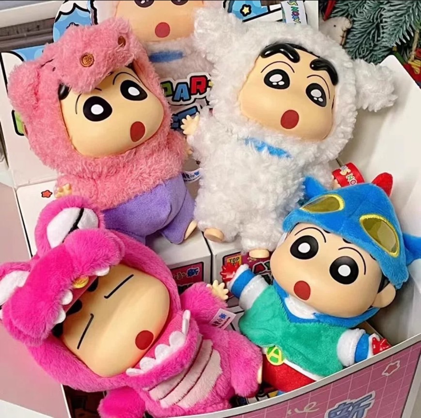 ［正版授權🖍️］ TOPTOY 蠟筆小新 換裝派對 搪膠 毛絨 盲盒 公仔 吊飾 共4款+1款隱藏版