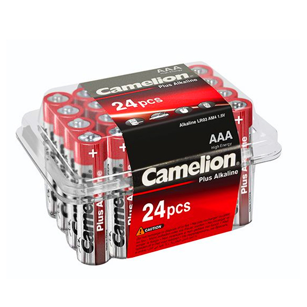 Camelion - 【24粒】(紅色)AAA高能鹼性電池(LR03-PB24)(軟盒裝)
