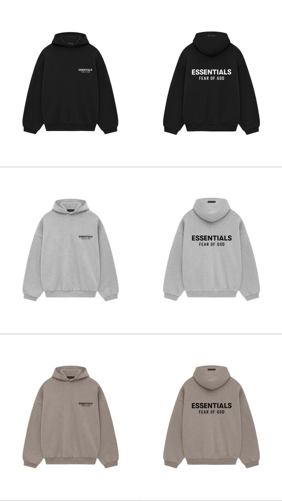 FOG Essentials 新款前後LOGO厚磅帽T