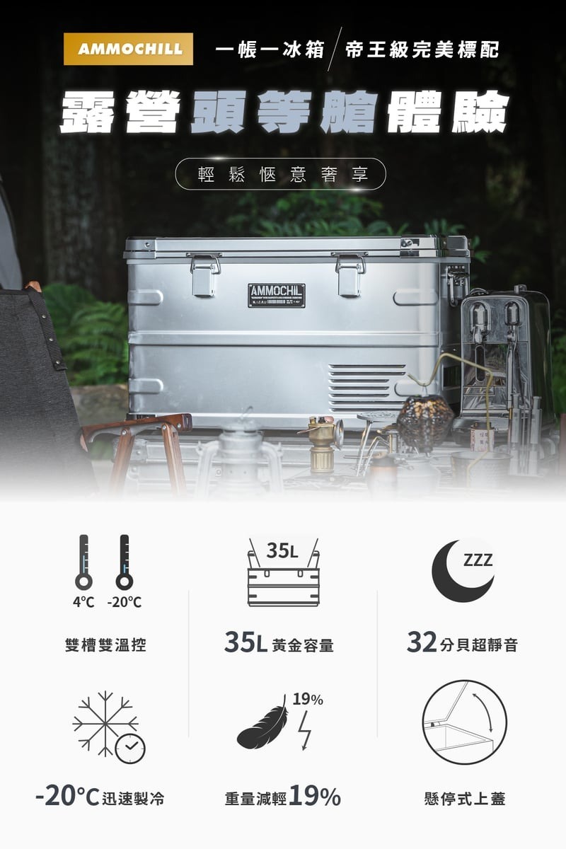 ❚BARRACK09❚AMMOCHILL 35L 雙槽雙溫控車載行動冰箱