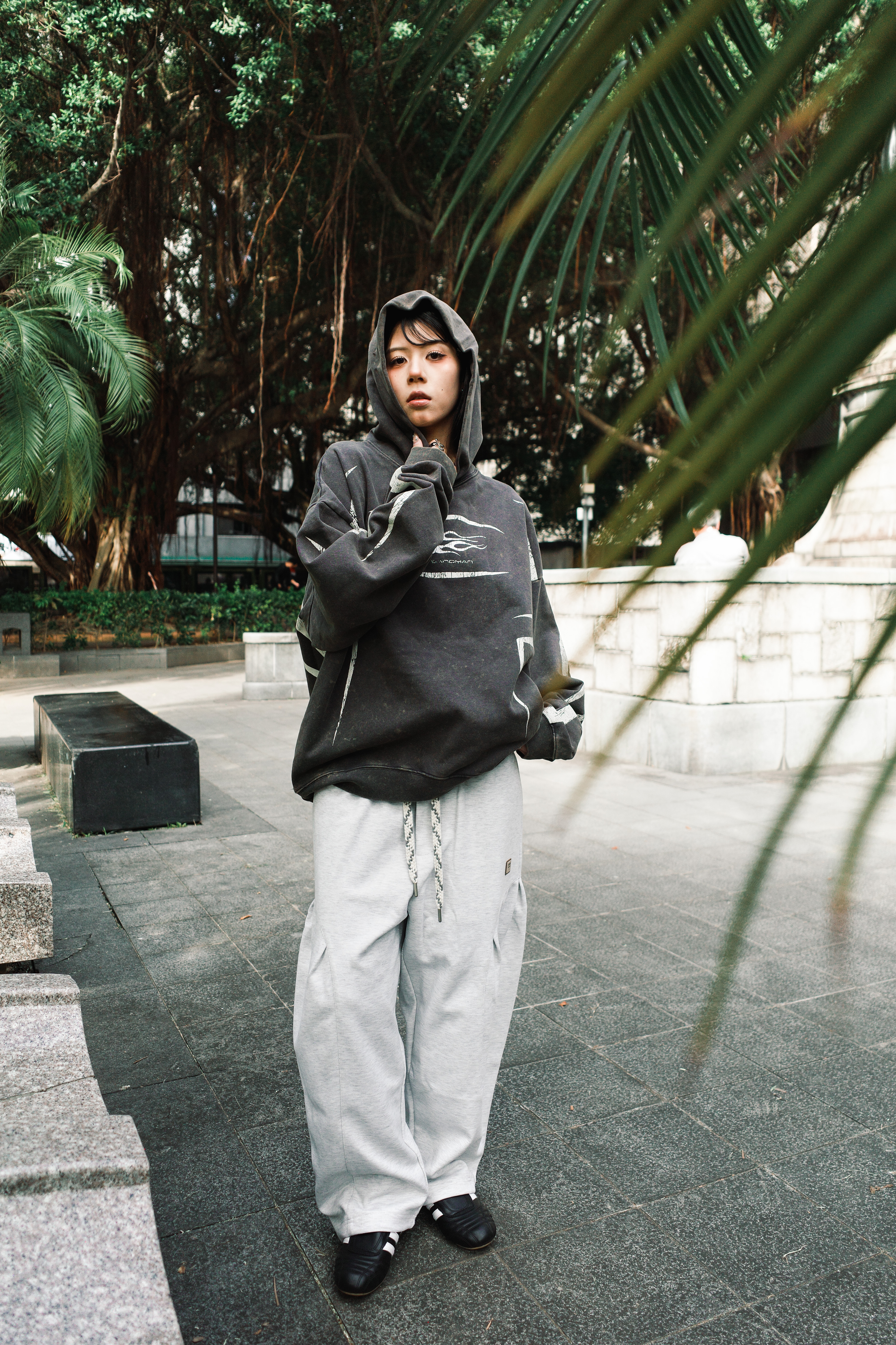 『Always_Good』闊腿 寬鬆 束口 立體剪裁 棉褲 長褲