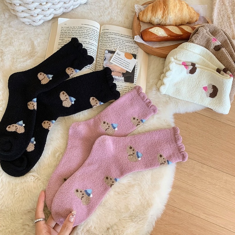 《12314》蛋糕與狗狗冬天厚款襪子