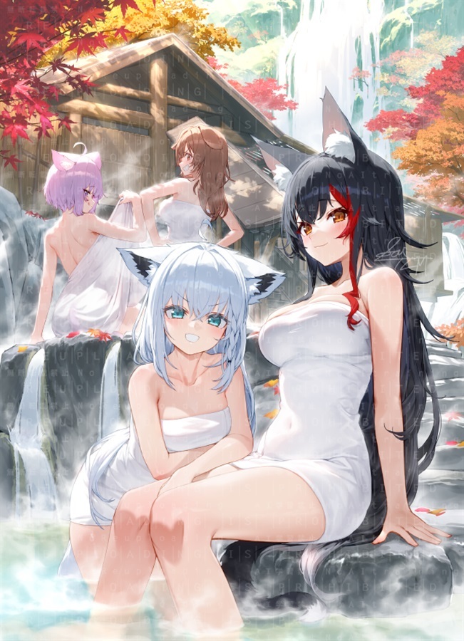 C105「同人代購」「Melonbooks代購」大陸間弾道少女 - ホロライブゲーマーズ温泉タペストリー