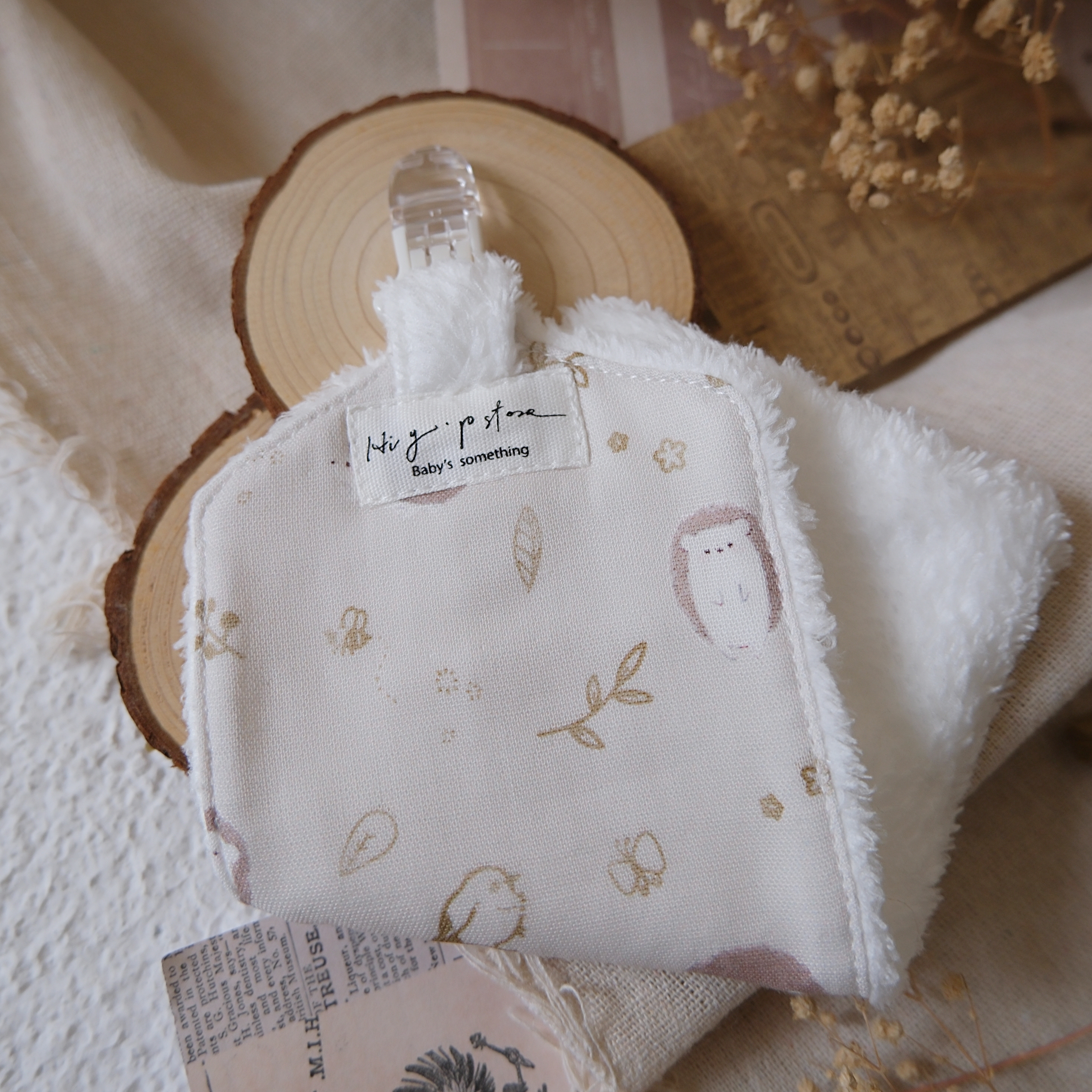 Hi Y.P store-手作手帕夾-獨家設計款-秋葉刺蝟