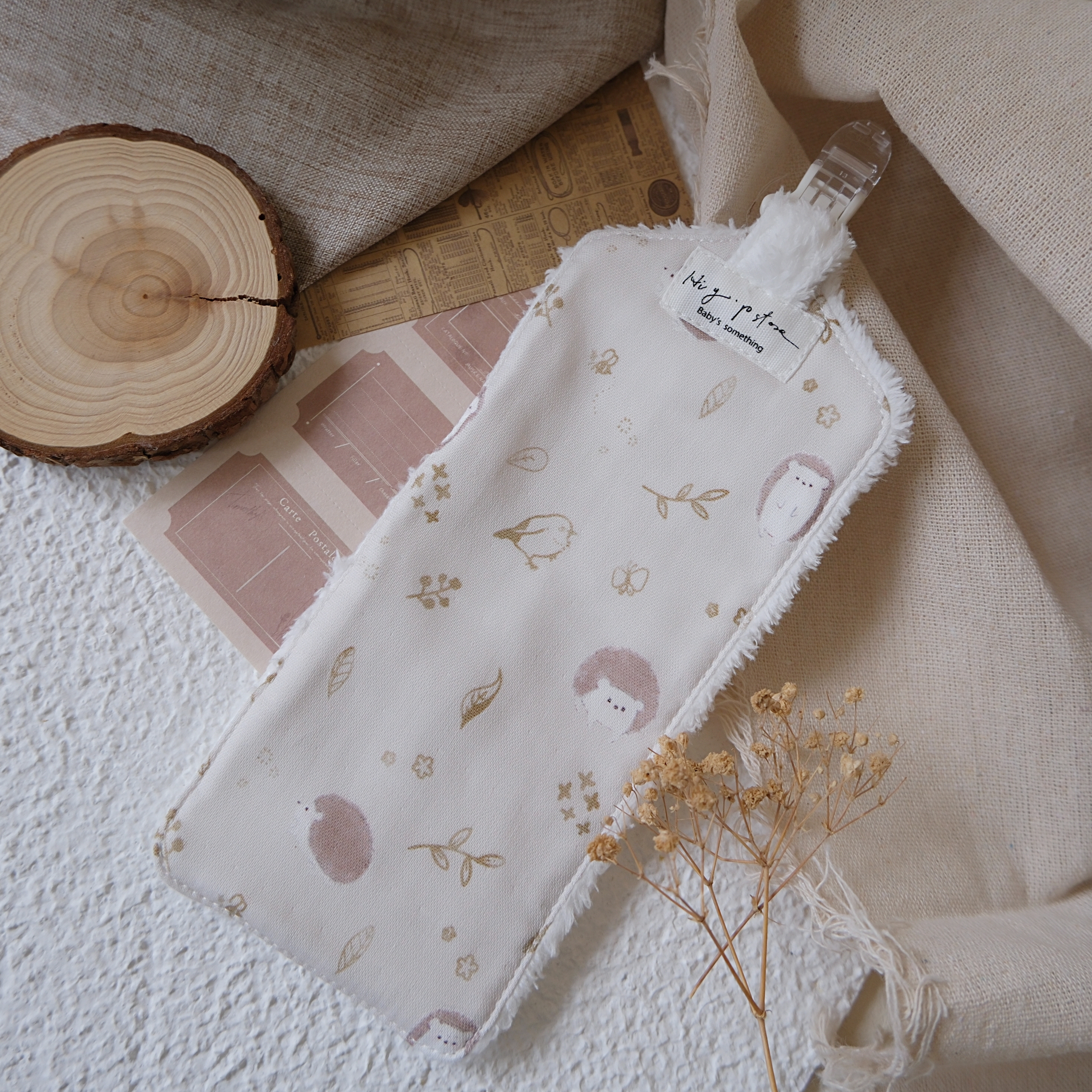 Hi Y.P store-手作手帕夾-獨家設計款-秋葉刺蝟