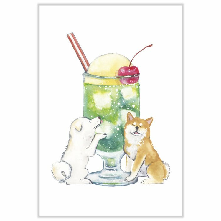 蘇打冰淇淋 甜點系列 明信片｜日本ACTIVE CORPORATION