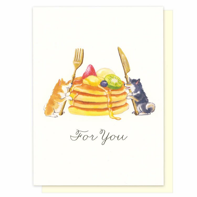 鬆餅 柴犬甜點系列 生日卡片｜日本ACTIVE CORPORATION