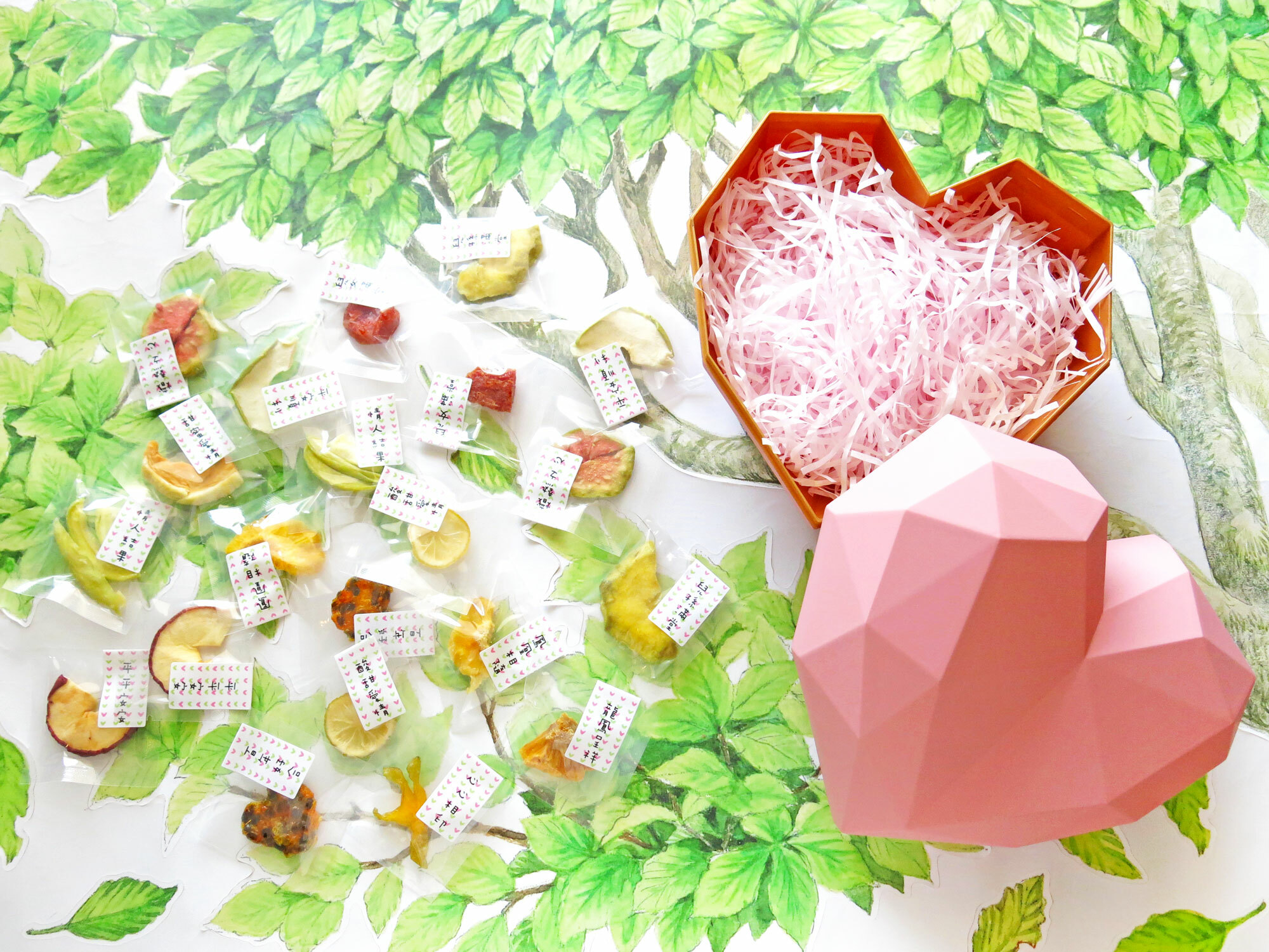 祝福之心婚禮粉紅愛心禮盒(中)