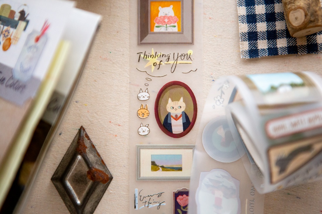 畫廊裡的散步 PET膠帶｜OURS 森林好朋友