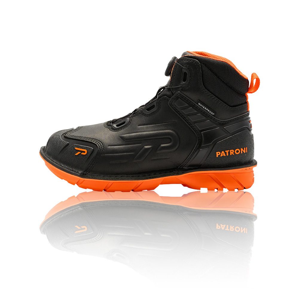 PATRONI 戰神靴 SF2307ORG SD防水快旋鈕絕緣安全鞋