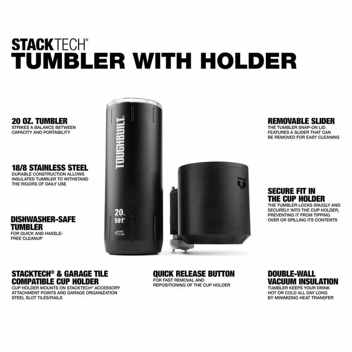 TOUGHBUILT 快扣杯架附杯子 TB-B1-A-52 保溫杯