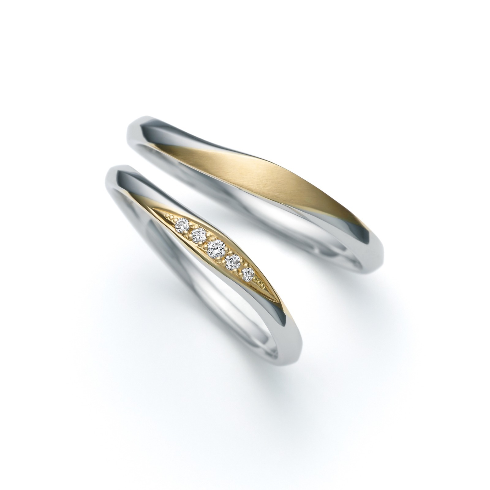 Nocur - ノクル 鉑金及18K黃金 (Pt900 / 18KYG) 結婚戒指