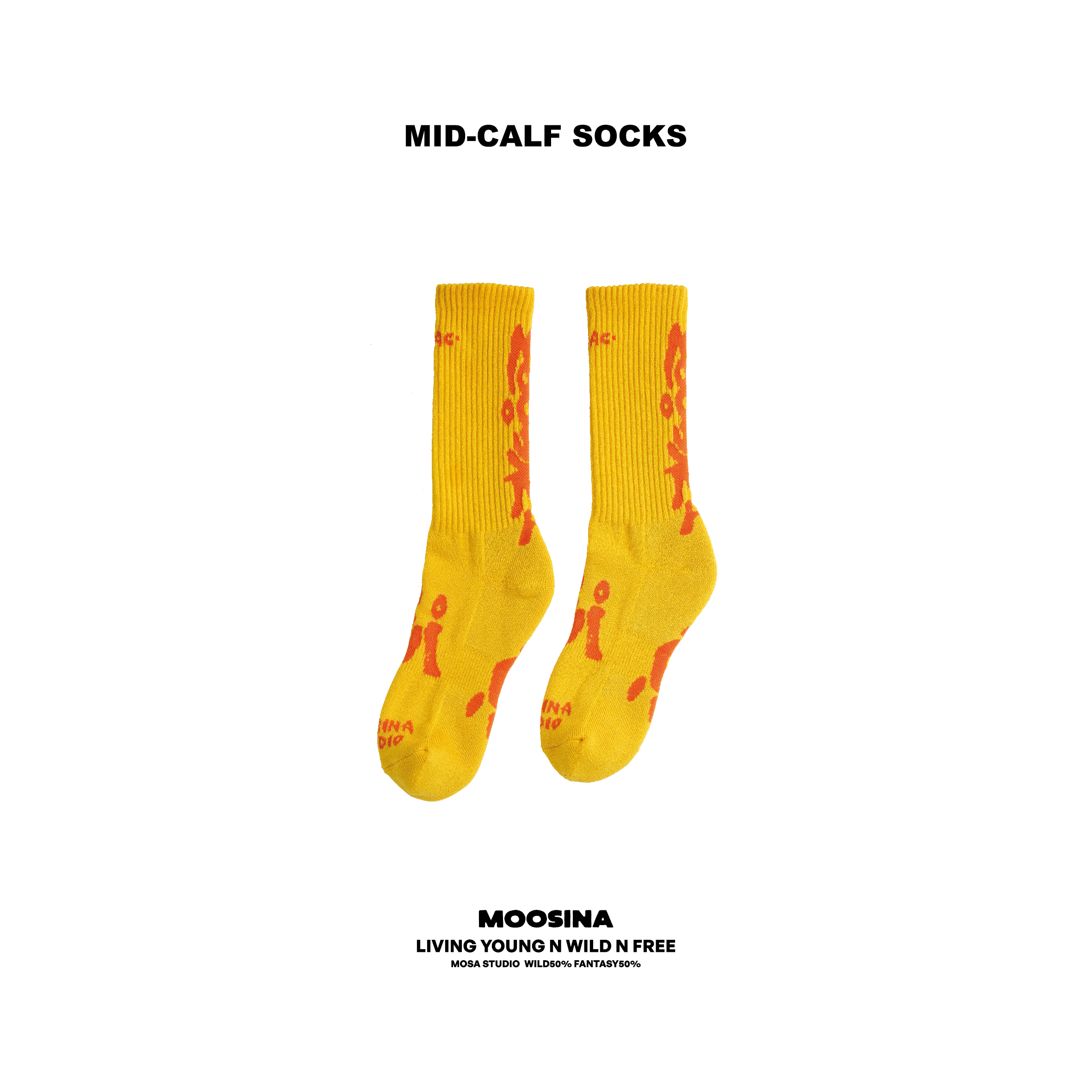 MOOSINA X RAFAC 中筒襪